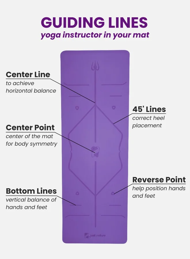 Just Nature  Violet & Purple Double Lite Yoga Mat  | Best Price UAE